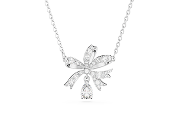 Swarovski Volta 蝴蝶結白金項鍊-小